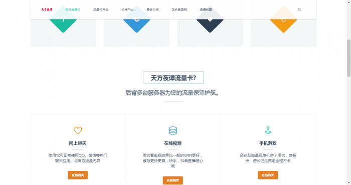 天谭简洁商品介绍官方源码HTML-淘源码网