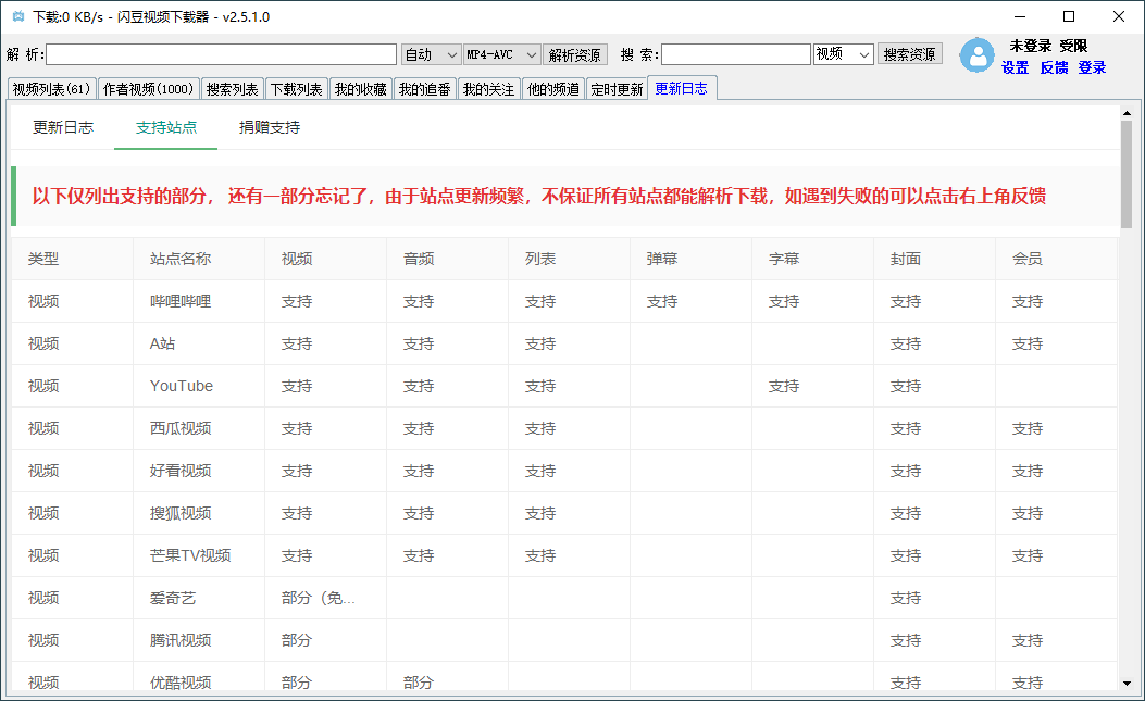 闪豆多平台视频下载器v2.7.1-淘源码网