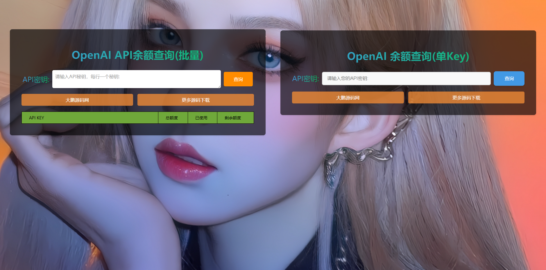 D1142 OpenAI API余额批量查询 html源码-淘源码网